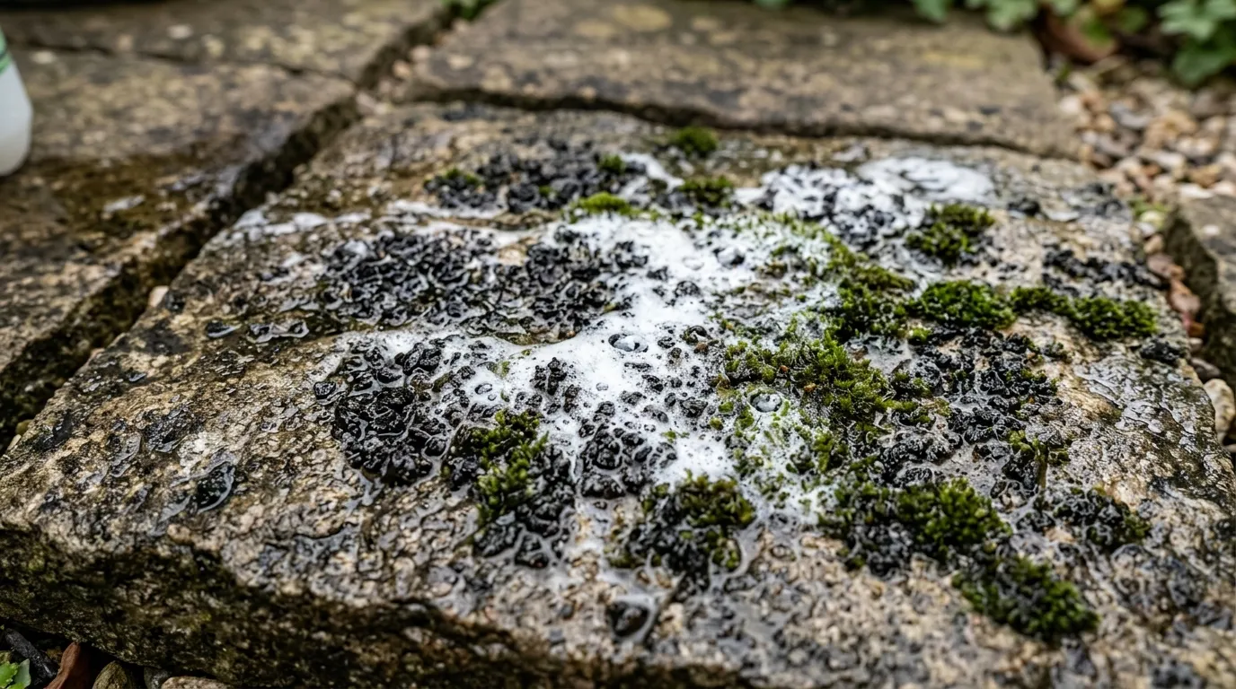 Black Spot Lichen Chemical Biocide Treatment